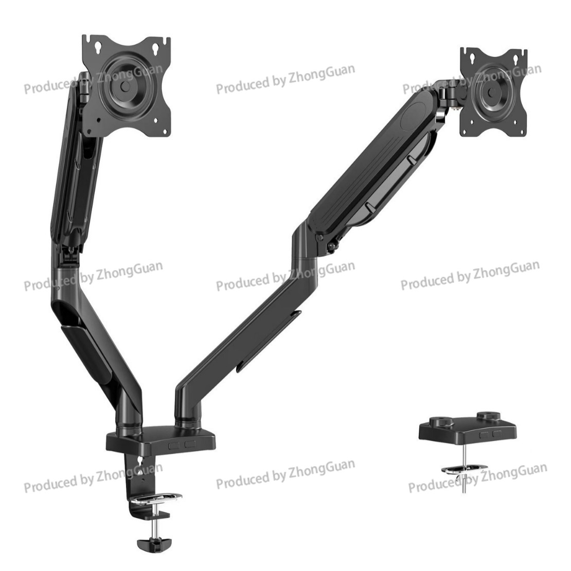 Monitor Arm Dual - Gazlı Yaylı Çift Kollu Monitör Montajı,