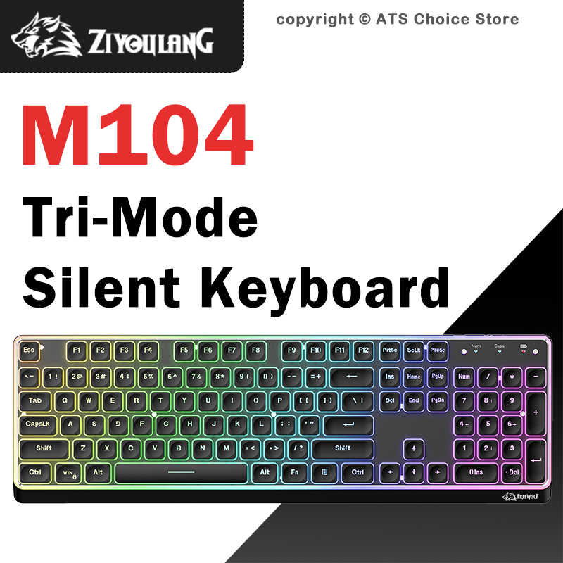 Home Office Uk Number - Freewolf M104 Üç Modlu Kablosuz Klavye