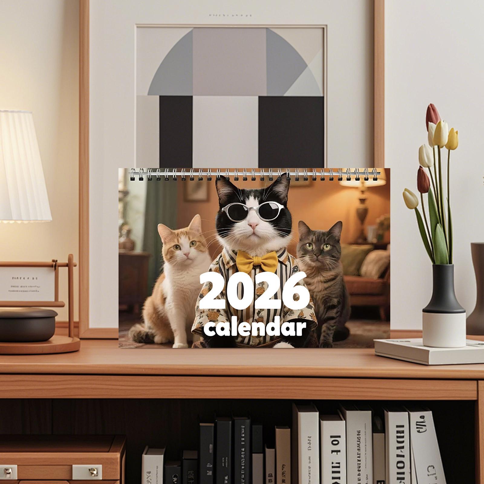 Home Office Wallpaper - 2026 Kedi Duvar Takvimi 12 Aylık