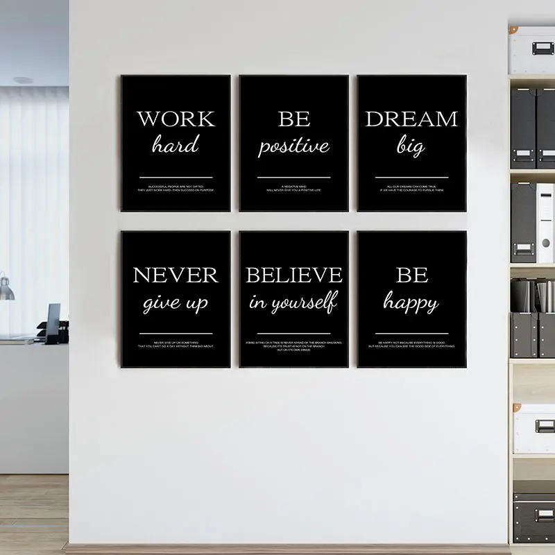 Home Office Room Inspiration - Modern Basit İlham Verici Sözler Elmas