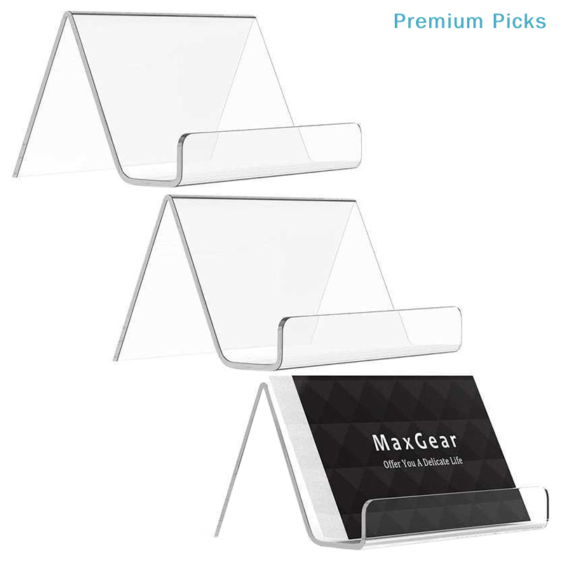 Document Holder Stand - Taşınabilir Şeffaf Akrilik Masaüstü Kartvizitlik Masa