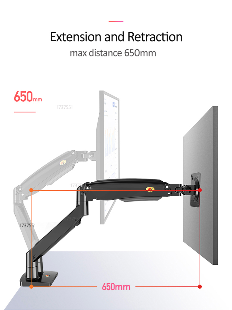 NB F195A Alüminyum Gazlı Yaylı - Monitor Arm Dual incelemesi ve fiyatı