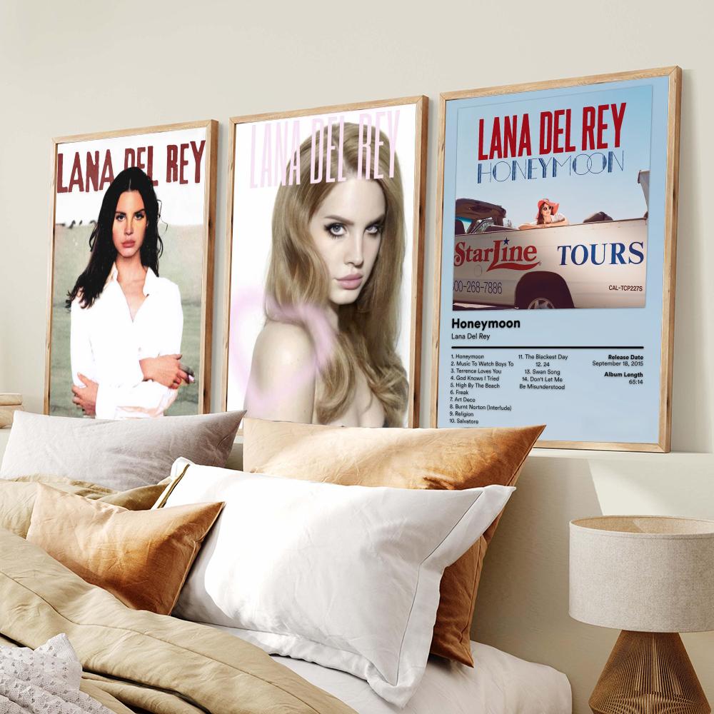 Şarkıcı L-Lana Del Rey Posteri - Home Office Wallpaper incelemesi ve fiyatı