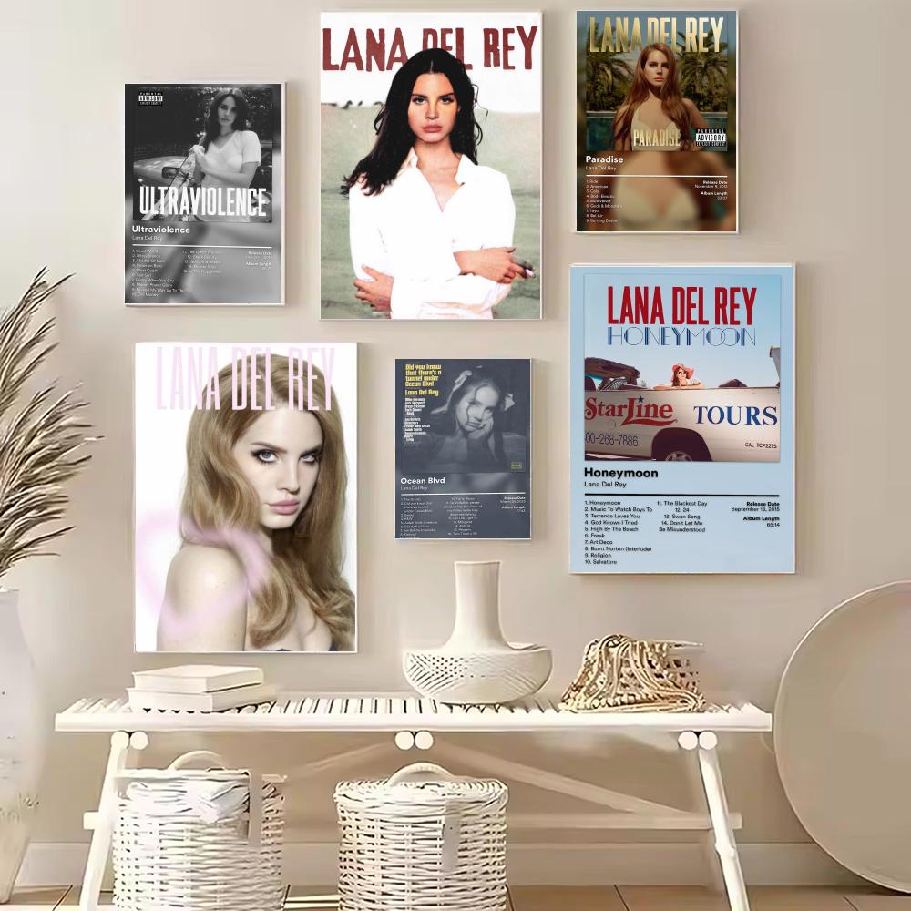 Şarkıcı L-Lana Del Rey Posteri - Home Office Wallpaper incelemesi ve fiyatı