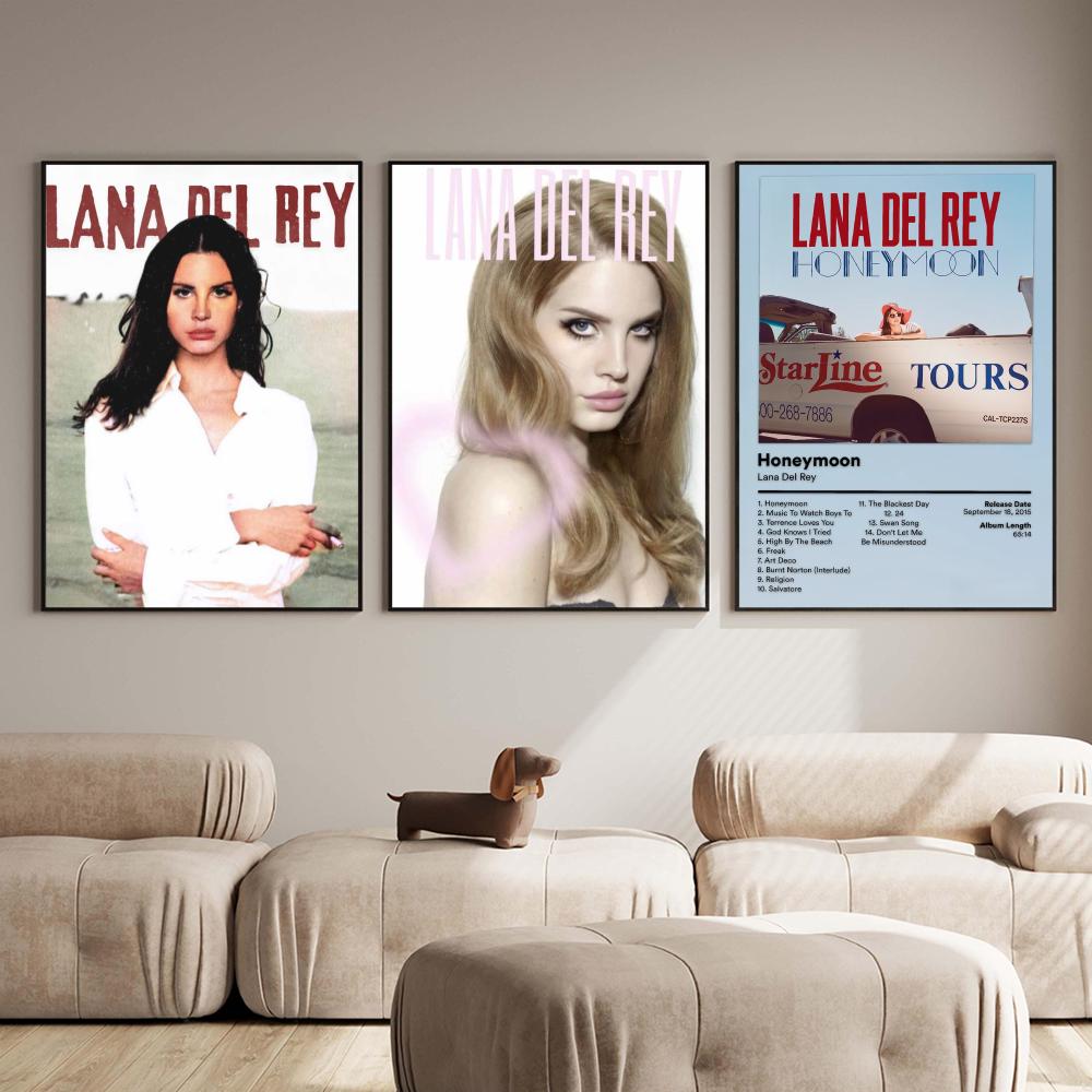 Şarkıcı L-Lana Del Rey Posteri - Home Office Wallpaper incelemesi ve fiyatı