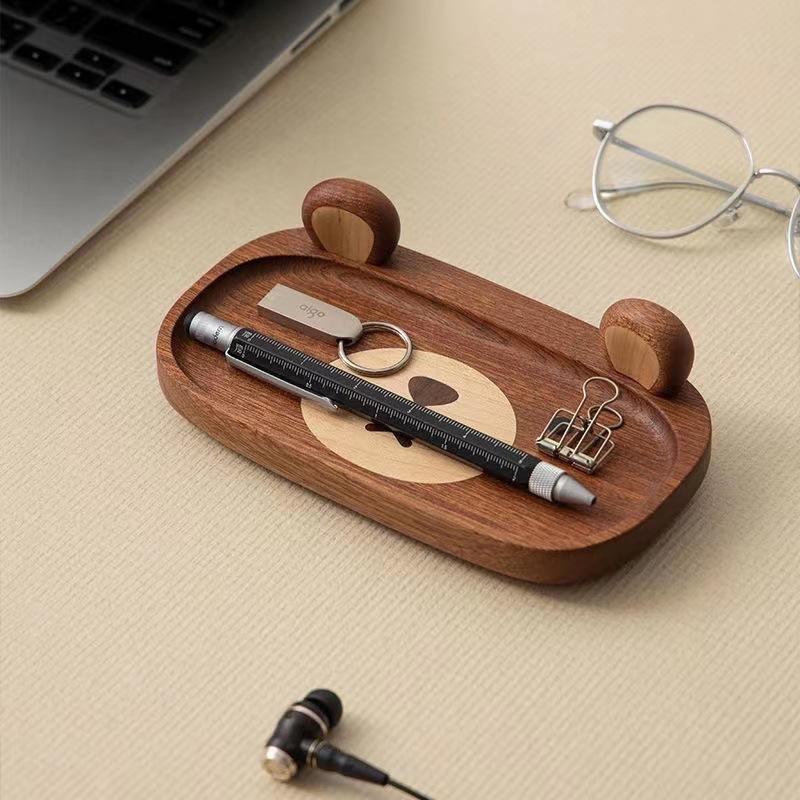 Minyatür katı ahşap ayı tepsi  - Home Office Gif incelemesi ve fiyatı