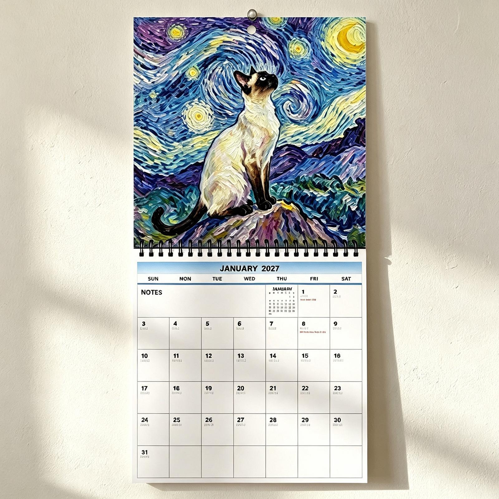 2027 Duvar Takvimi Kedi Yıldız - Home Office Wallpaper incelemesi ve fiyatı